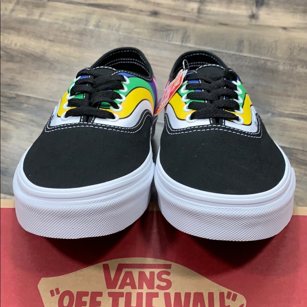 •VANS AUTHENTIC Refract Black/True White/Multi men’ - Picture 8 of 16